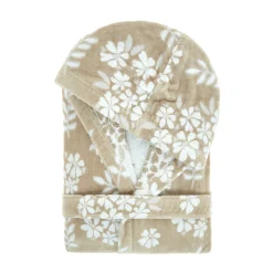 coincasa Accappatoi E Ciabatte|Biancheria Bagno|Accappatoio cotone velour motivo floreale Portofino Beige