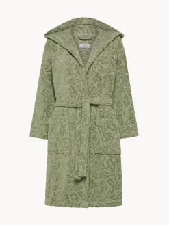 coincasa Accappatoi E Ciabatte|Accappatoio in cotone velour motivo in rilievo Verde