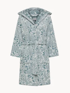 coincasa Accappatoi E Ciabatte|Accappatoio in cotone velour fantasia floreale Azzurro