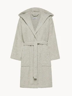 coincasa Accappatoi E Ciabatte|Accappatoio in cotone velour motivo in rilievo Bianco avorio