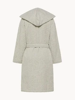 coincasa Accappatoi E Ciabatte|Accappatoio in cotone velour motivo in rilievo Bianco avorio