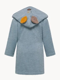 coincasa Accappatoi E Ciabatte|Accappatoio in puro cotone dettaglio cagnolino Azzurro