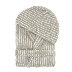 coincasa Accappatoi E Ciabatte|Biancheria Bagno|Accappatoio puro cotone a righe Thermae Beige