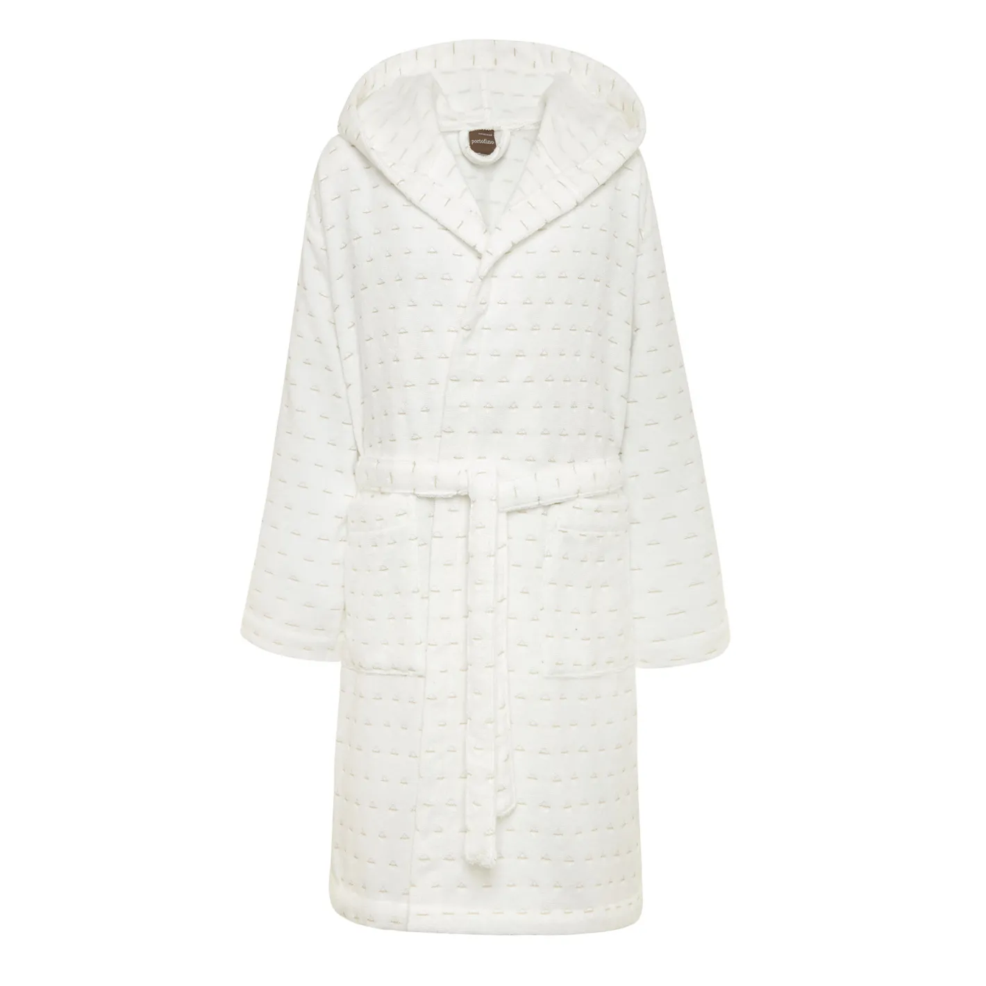 coincasa Accappatoi E Ciabatte|Biancheria Bagno|Accappatoio spugna di cotone motivo trattini Portofino Bianco