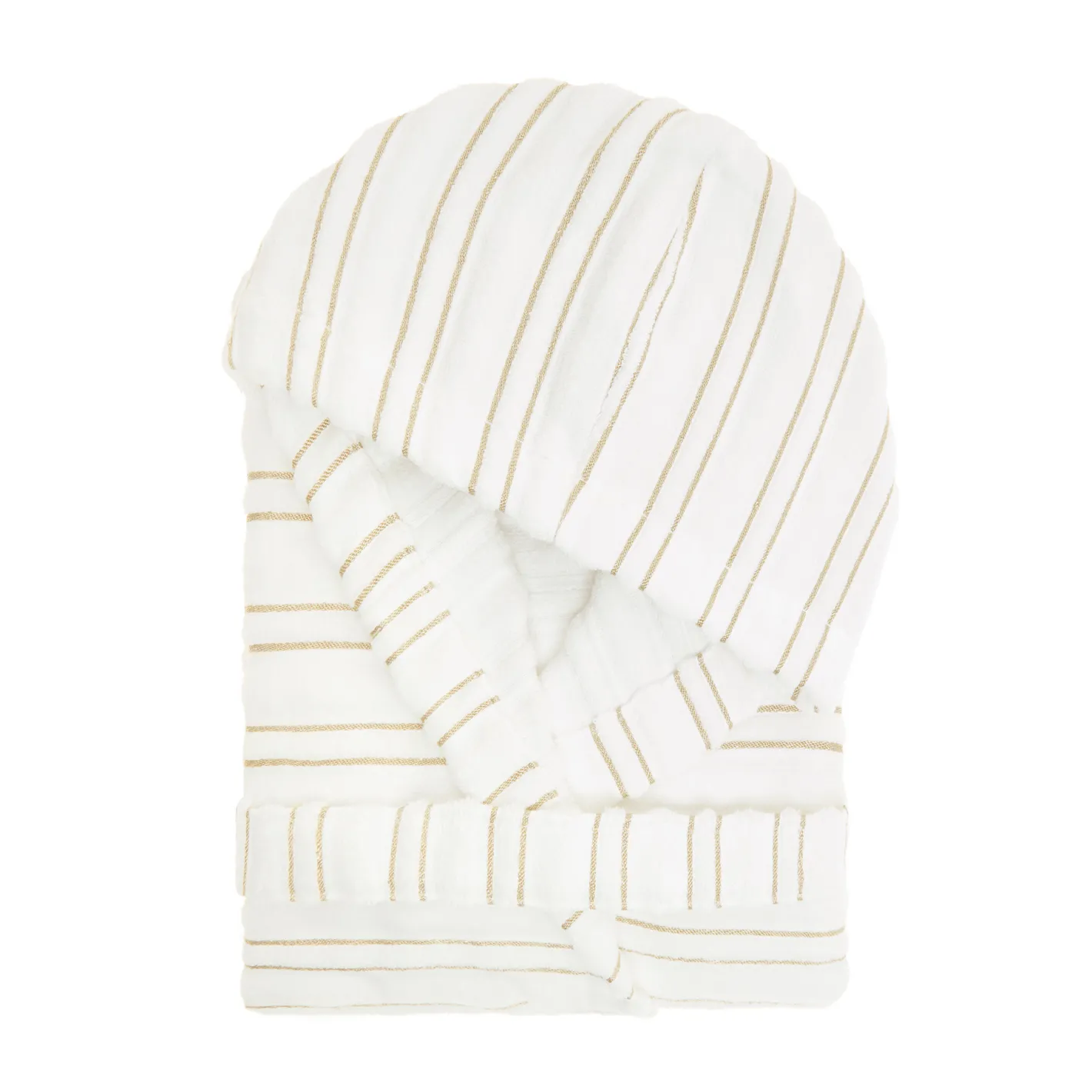 coincasa Accappatoi E Ciabatte|Biancheria Bagno|Accappatoio spugna di cotone motivo a righe Portofino Bianco