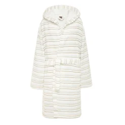 coincasa Accappatoi E Ciabatte|Biancheria Bagno|Accappatoio spugna di cotone motivo a righe Portofino Bianco