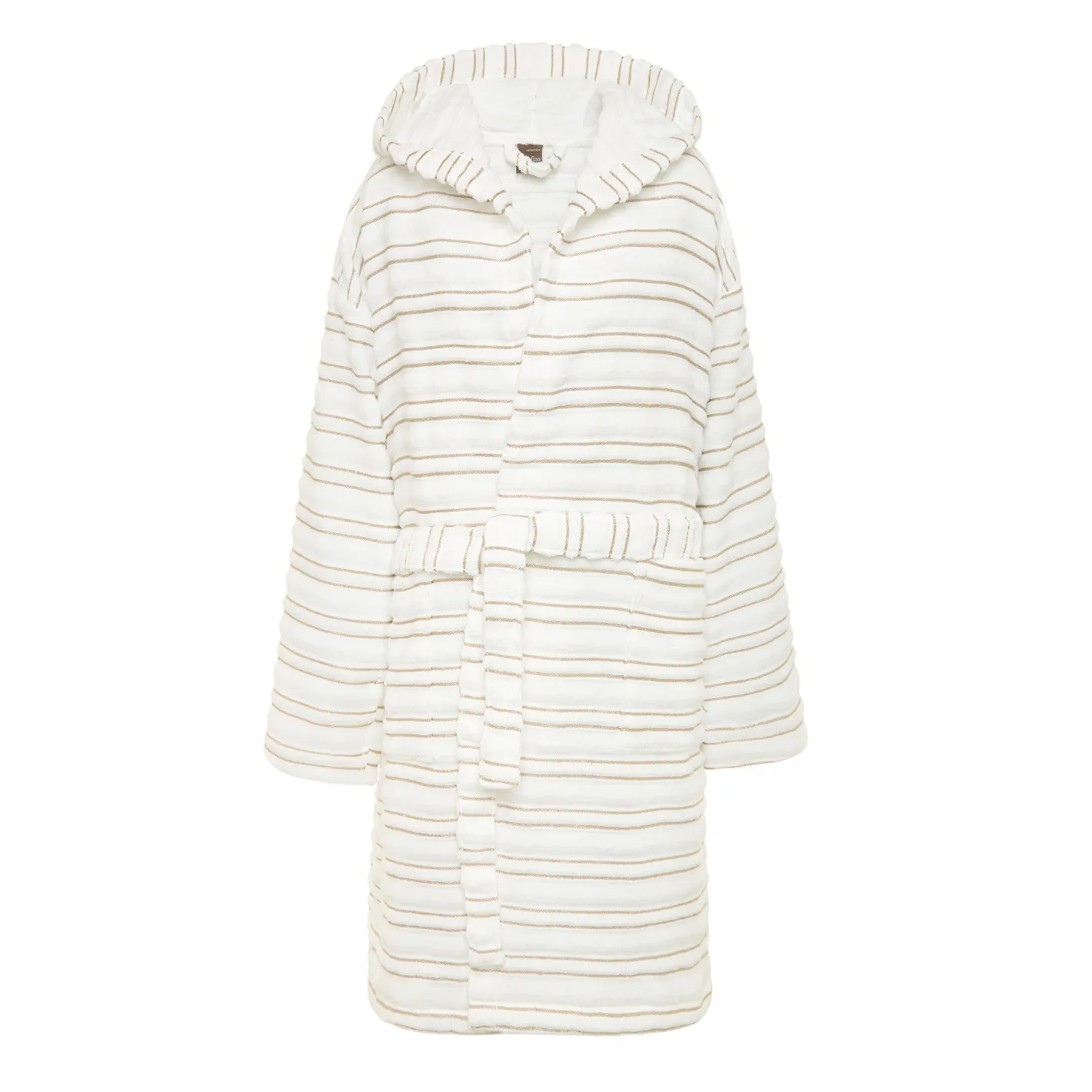 coincasa Accappatoi E Ciabatte|Biancheria Bagno|Accappatoio spugna di cotone motivo a righe Portofino Bianco