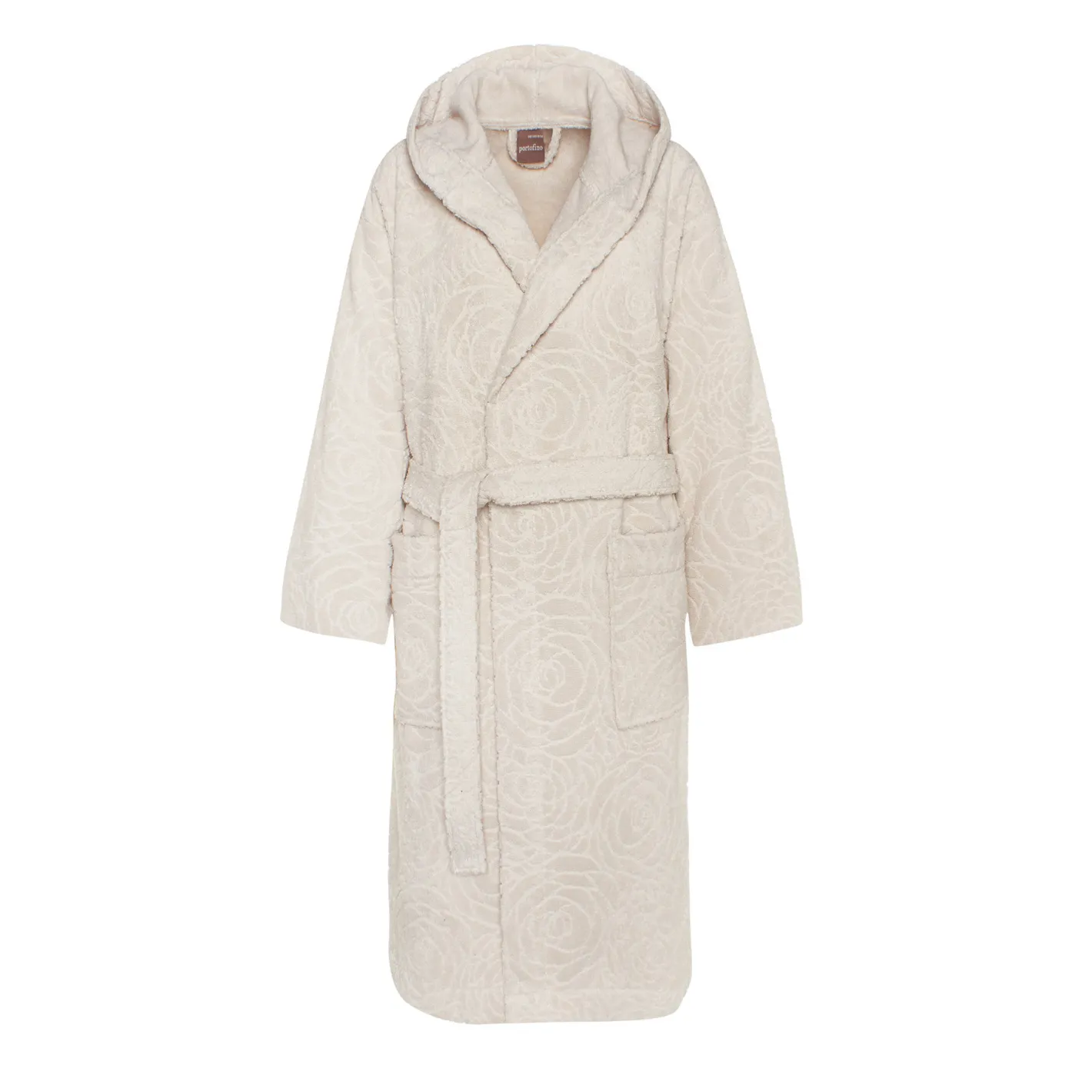 coincasa Accappatoi E Ciabatte|Biancheria Bagno|Accappatoio spugna puro cotone rose inglesi Portofino Beige