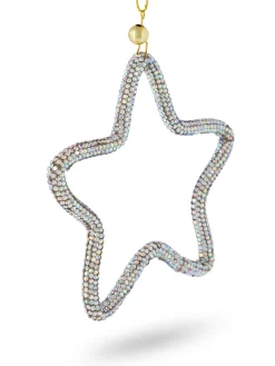 coincasa Altre Decorazioni|Palline|Addobbo albero in plastica a stella Grigio argento