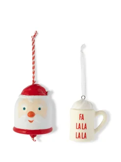 coincasa Altre Decorazioni|Addobbo albero in porcellana decorato a mano Bianco