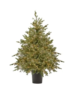 coincasa Altre Decorazioni Natalizie|Alberi Di Natale|Albero di Natale Argen H90 cm e 85 led con vaso Verde