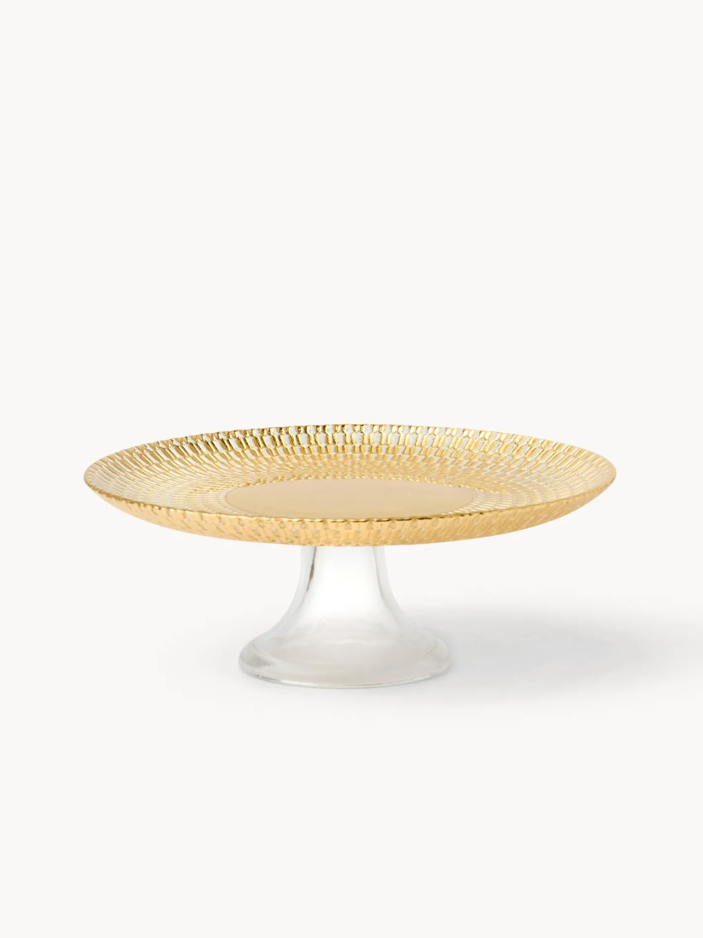 coincasa Vassoi E Alzate|Alzata in vetro lavorato Oro