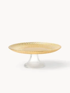 coincasa Vassoi E Alzate|Alzatina in vetro lavorato Oro