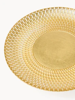 coincasa Vassoi E Alzate|Alzatina in vetro lavorato Oro