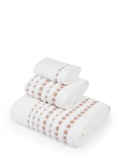 coincasa Asciugamani|Biancheria Bagno|Asciugamano cotone bordo ricamato Portofino Bianco