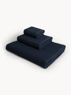 coincasa Asciugamani|Biancheria Bagno|Asciugamano cotone nido d'ape tinta unita Blu