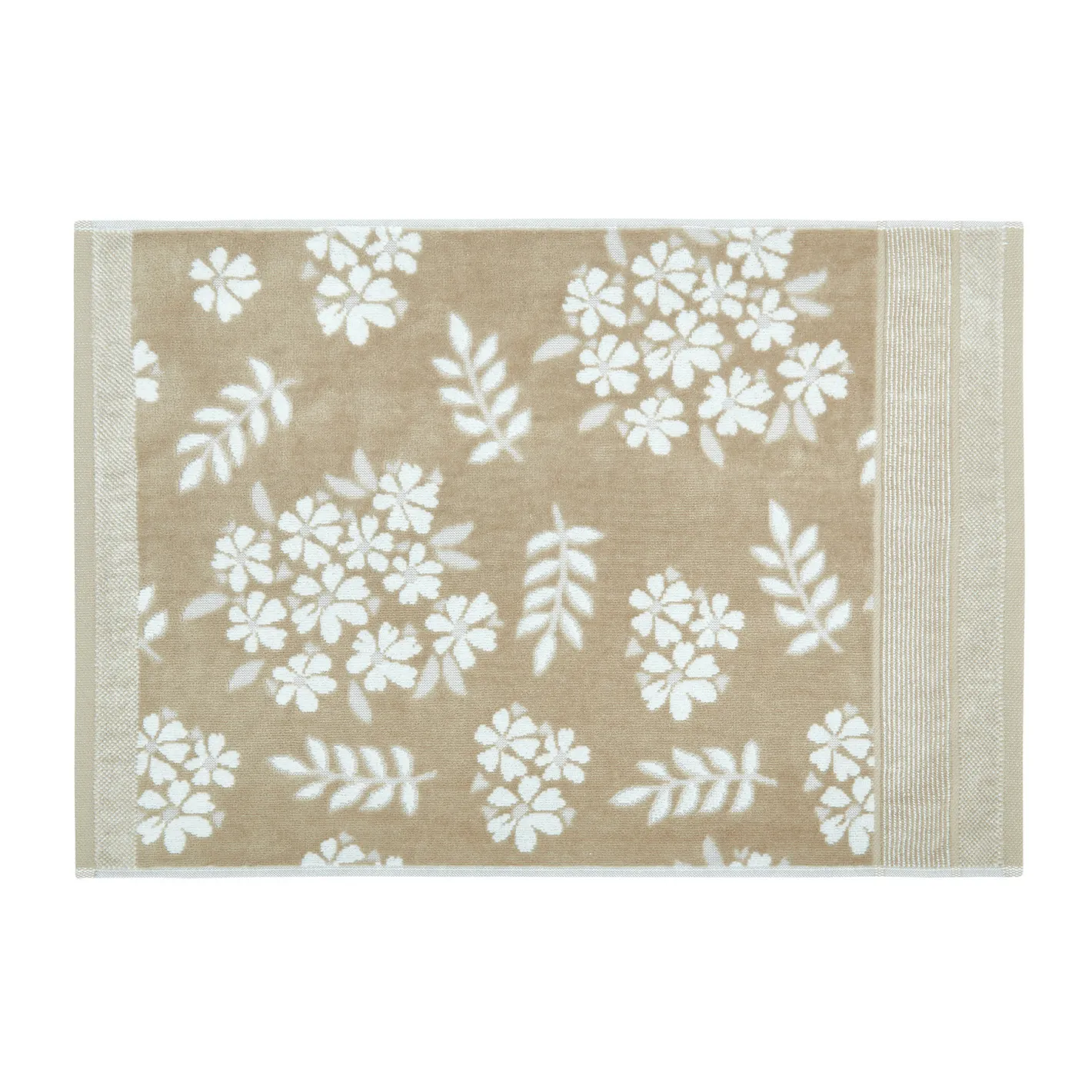 coincasa Asciugamani|Biancheria Bagno|Asciugamano cotone velour motivo floreale Portofino Beige