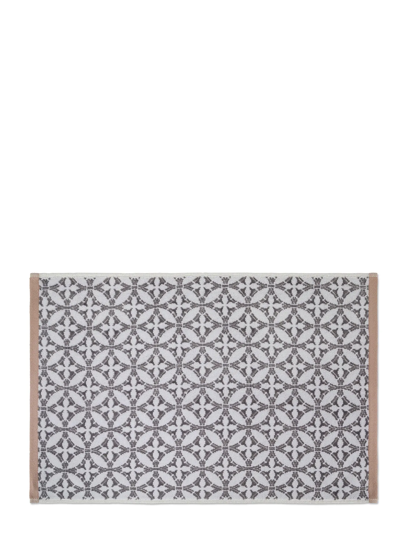 coincasa Asciugamani|Biancheria Bagno|Asciugamano cotone velour motivo geometrico Portofino Bianco/Grigio