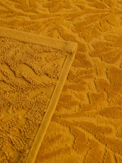 coincasa Asciugamani|Asciugamano in cotone velour motivo in rilievo Giallo ocra