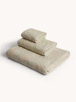 coincasa Asciugamani|Asciugamano in cotone velour motivo in rilievo Bianco avorio