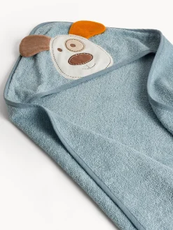 coincasa Asciugamani|Asciugamano in puro cotone dettaglio cagnolino Azzurro