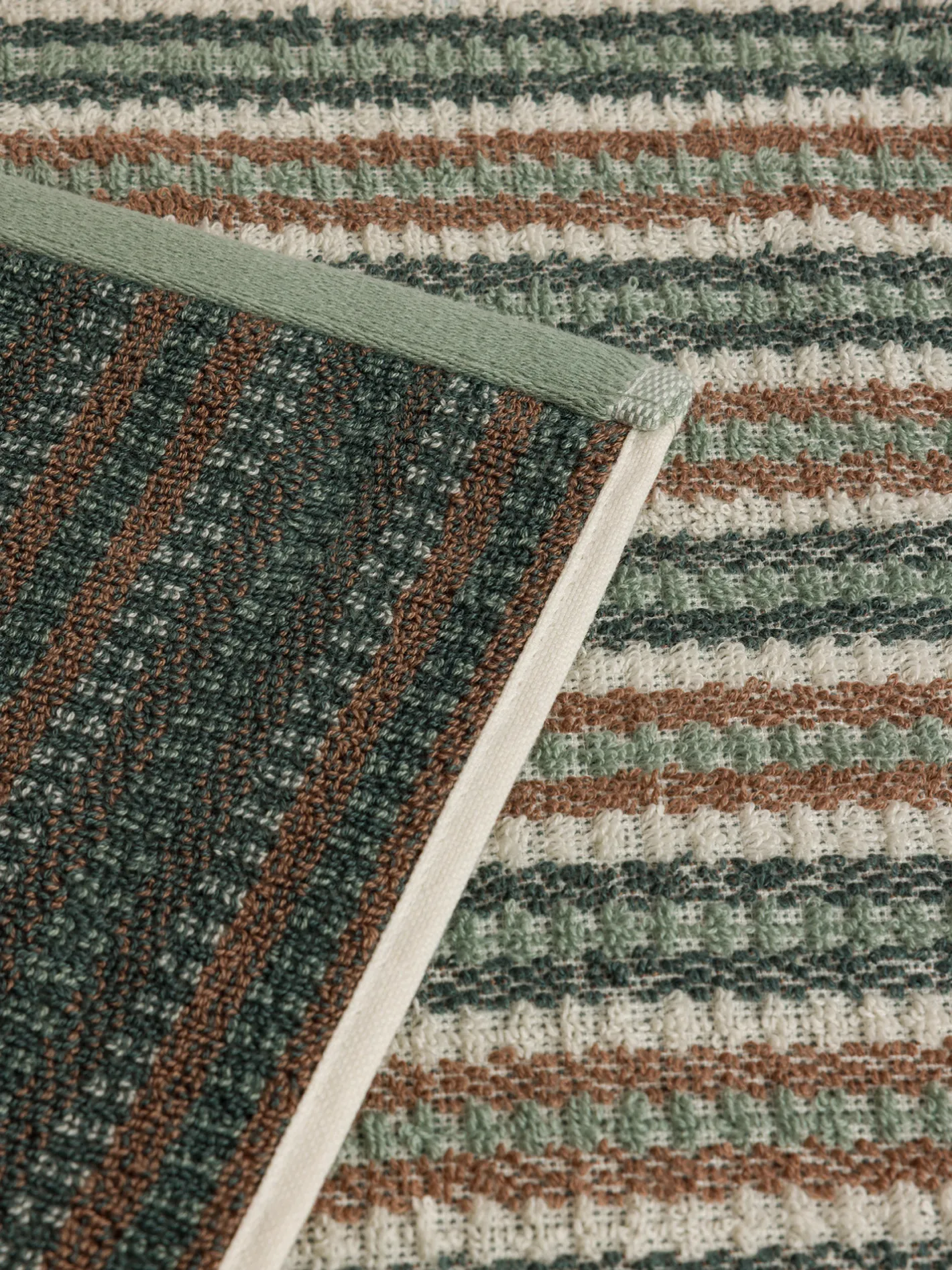 coincasa Asciugamani|Asciugamano in spugna di cotone a righe Verde