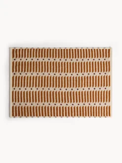 coincasa Asciugamani|Asciugamano in spugna di cotone fantasia geometrica Marrone