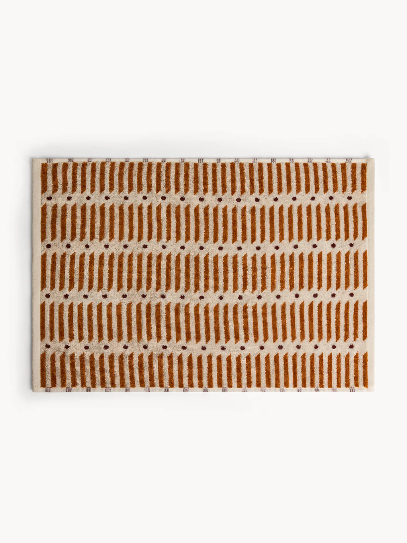 coincasa Asciugamani|Asciugamano in spugna di cotone fantasia geometrica Marrone