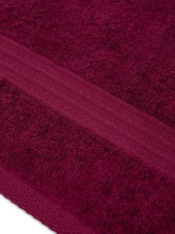 coincasa Asciugamani|Biancheria Bagno|Asciugamano puro cotone tinta unita Zefiro Rosso ciliegia