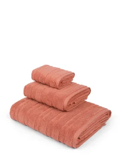 coincasa Asciugamani|Biancheria Bagno|Asciugamano puro cotone tinta unita Zefiro Gold Rosa