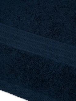 coincasa Asciugamani|Biancheria Bagno|Asciugamano puro cotone tinta unita Zefiro Blu scuro