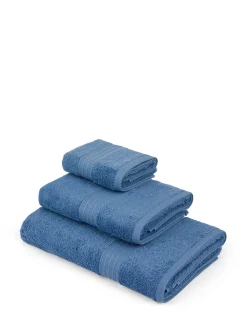 coincasa Asciugamani|Biancheria Bagno|Asciugamano puro cotone tinta unita Zefiro Azzurro