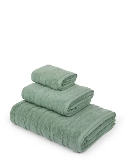 coincasa Asciugamani|Biancheria Bagno|Asciugamano puro cotone tinta unita Zefiro Gold Verde chiaro