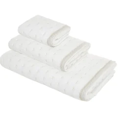 coincasa Asciugamani|Biancheria Bagno|Asciugamano spugna di cotone motivo trattini Portofino Bianco