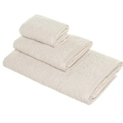 coincasa Asciugamani|Biancheria Bagno|Asciugamano spugna puro cotone rose inglesi Portofino Beige
