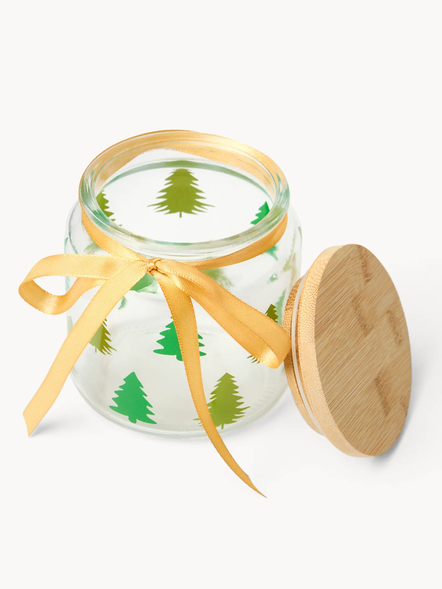 coincasa Contenitori E Cestini|Barattolo in vetro con tappo in bamboo Trasparente