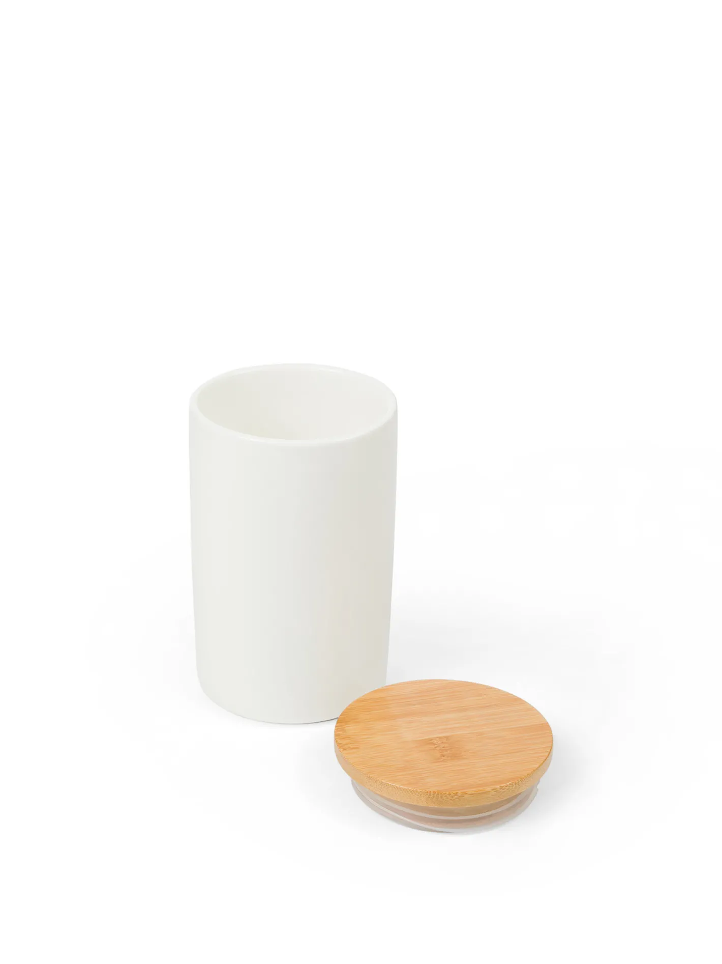 Contenitori E Cestini|Barattolo porcellana con tappo Bianco