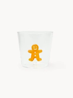 coincasa Bicchieri E Calici|Bicchieri E Calici Natalizi|Bicchiere in vetro borosilicato dettaglio gingerbread Trasparente