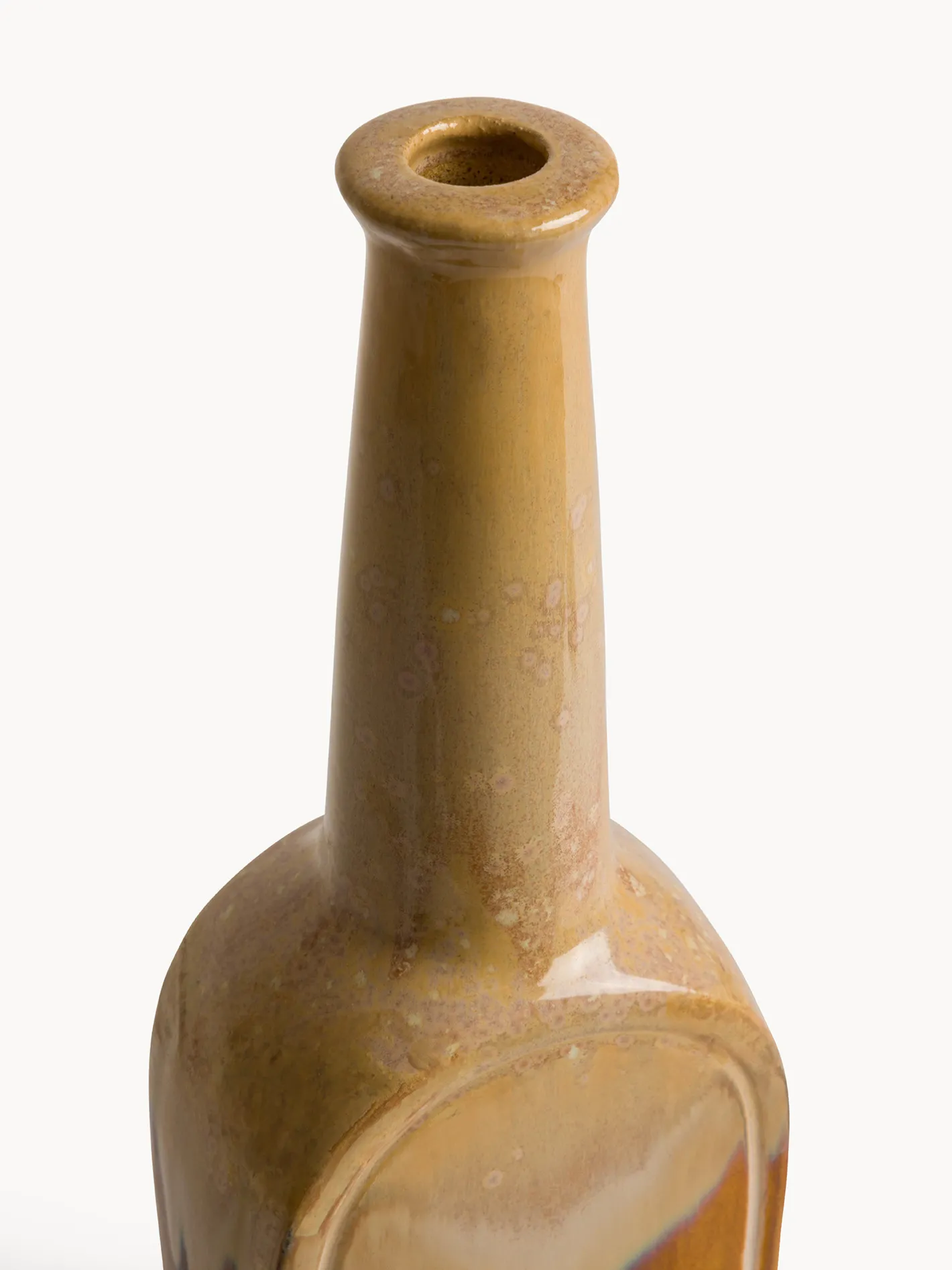 coincasa Vasi Da Interno|Bottiglia in ceramica artigianale vietnamita Beige