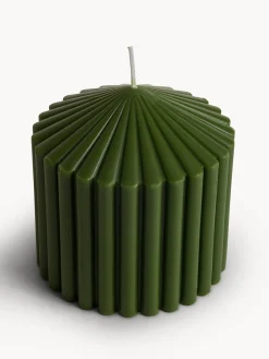 coincasa Candele E Diffusori|Candela a cilindro rigato Verde