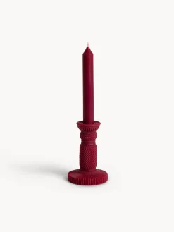coincasa Candele E Diffusori|Candela con candeliere in cera Rosa scuro