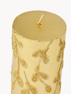 coincasa Candele E Diffusori|Candele Natalizie|Candela con decorazioni glitter Oro