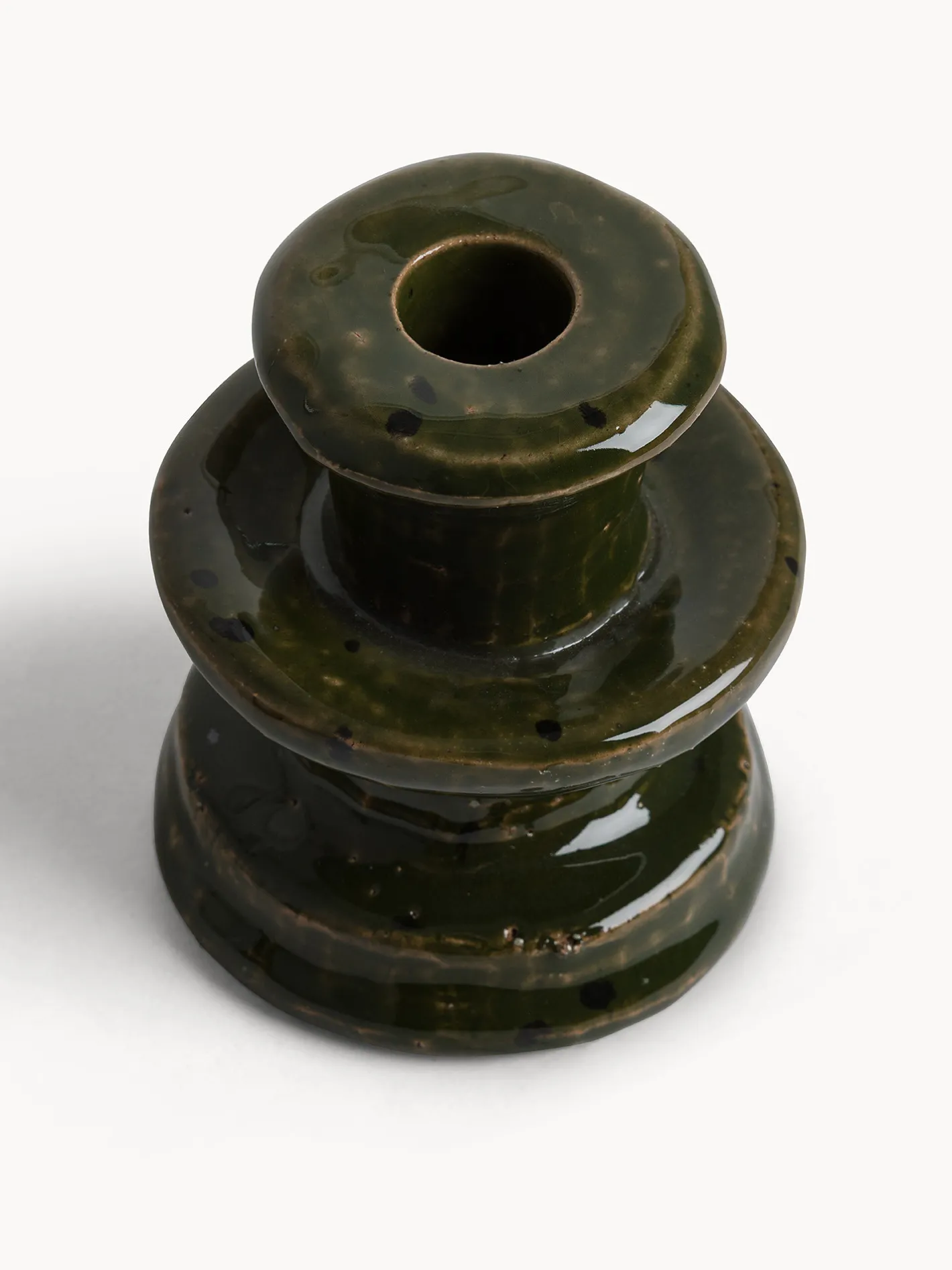 coincasa Lanterne, Candelieri E Portacandele|Candeliere in ceramica Verde scuro