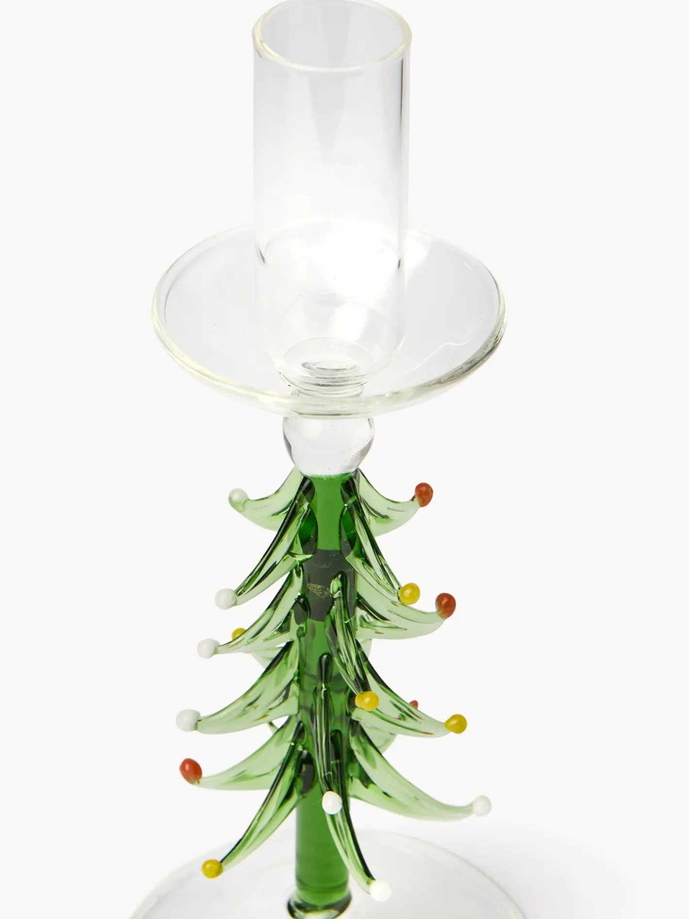coincasa Lanterne, Candelieri E Portacandele|Candele Natalizie|Candeliere in vetro borosilicato decoro albero Trasparente