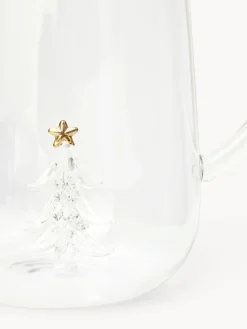 coincasa Caraffe E Decanter|Bicchieri E Calici Natalizi|Caraffa in vetro borosilicato dettaglio alberello Trasparente