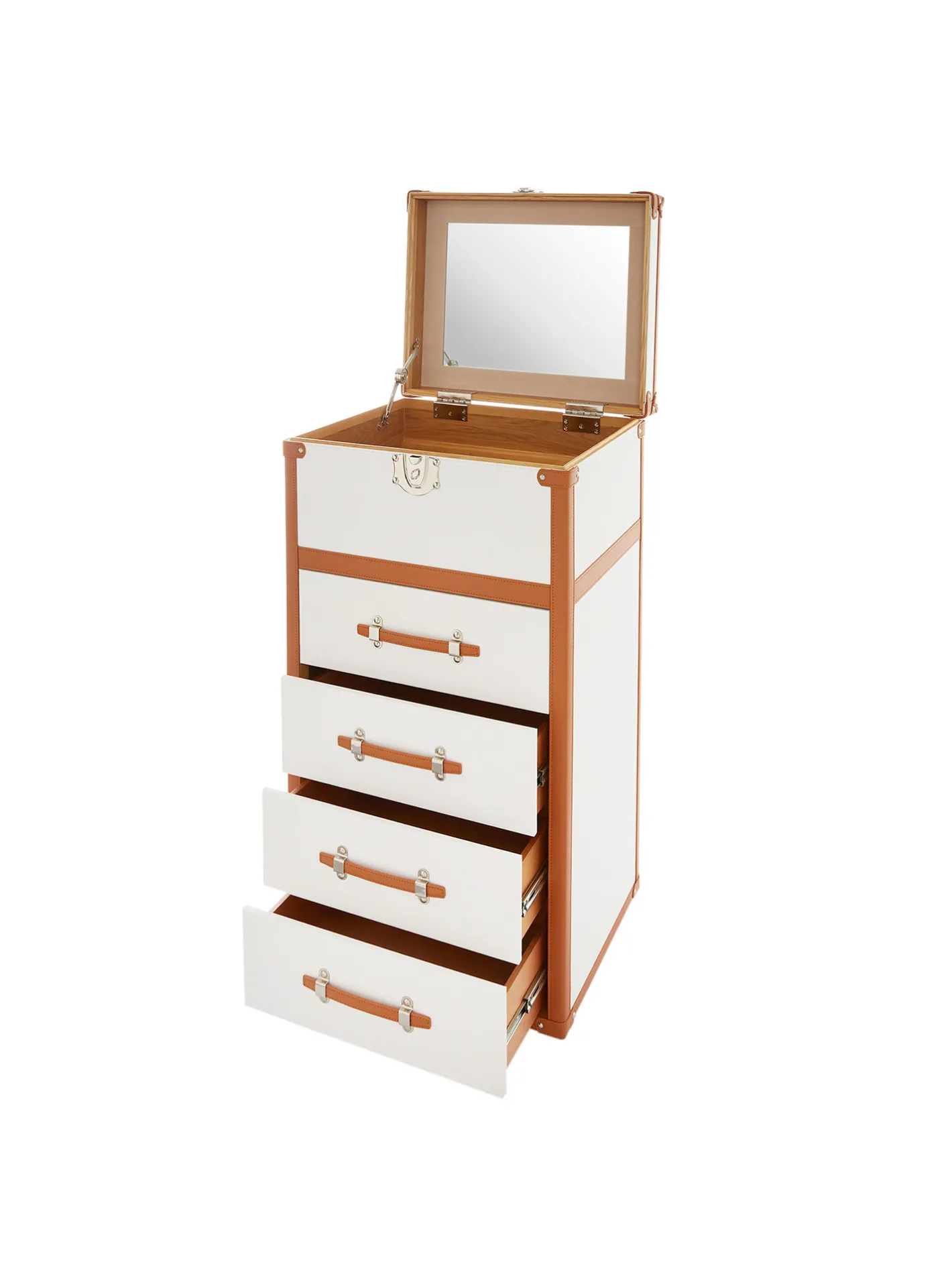 coincasa Complementi D'Arredo|Cassettiera in pelle sintetica Baule Bianco