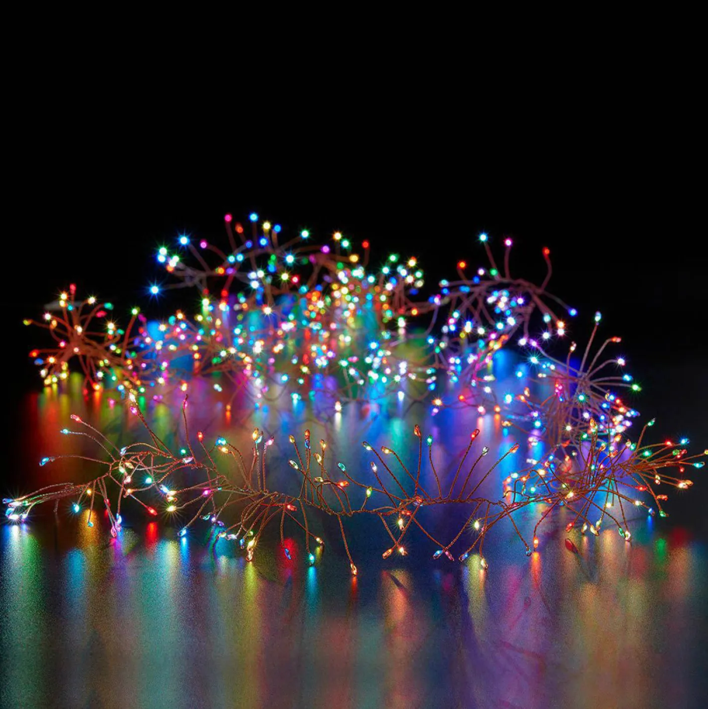 coincasa Luci Natalizie|Catena luminosa microled a festone multicolour Multicolor