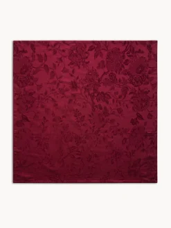 coincasa Biancheria Da Tavola|Tovaglie E Tovaglioli|Centrotavola in cotone e lino jacquard motivo floreale Rosso bordeaux