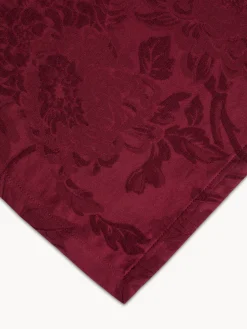 coincasa Biancheria Da Tavola|Tovaglie E Tovaglioli|Centrotavola in cotone e lino jacquard motivo floreale Rosso bordeaux