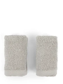 coincasa Asciugamani|Biancheria Bagno|Cestino 4 lavette cotone tinta unita Thermae Grigio